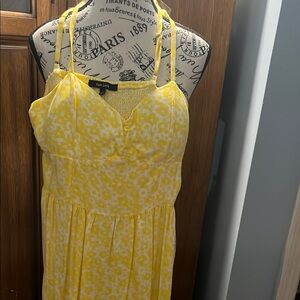 New Look Yellow Floral Mini Dress